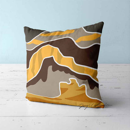 Feblilac Brown The Mountains Cushion Covers Throw Pillow Covers