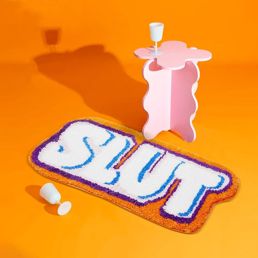 Feblilac Letter SLUT Tufted Bath Mat