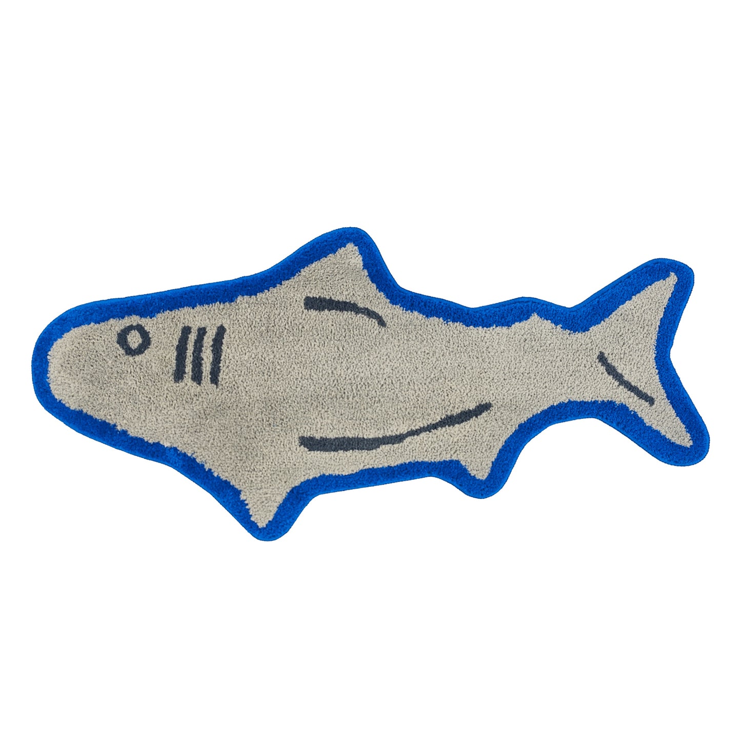 Feblilac Cute Shark Tufted Bath Mat