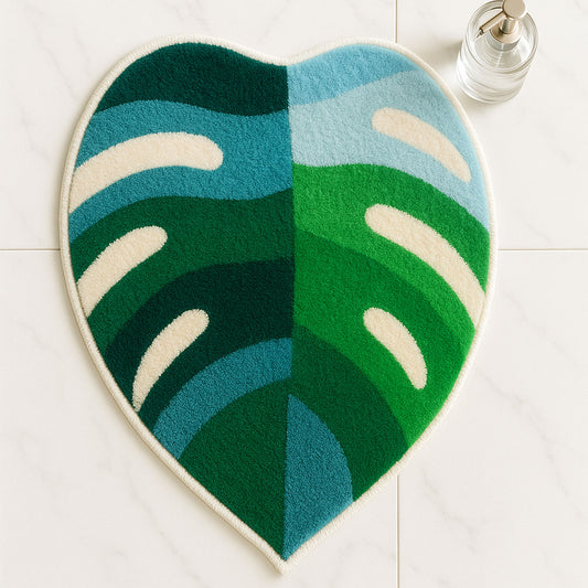 Lovely Green Grey Bathroom Mat