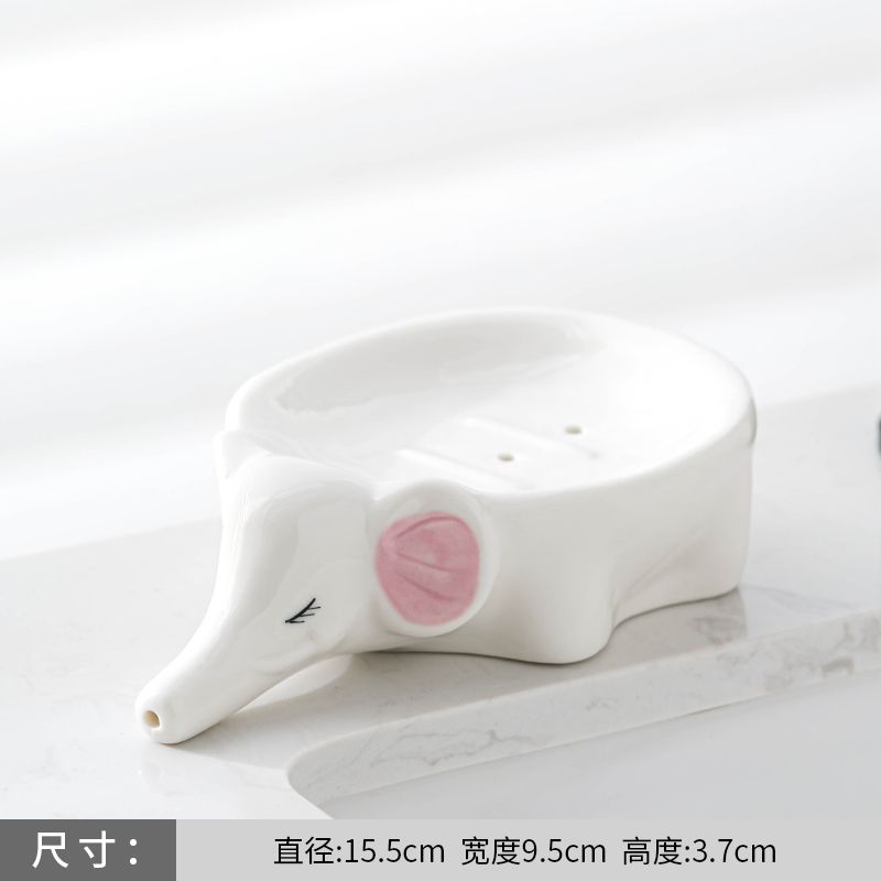 Feblilac Duck Elephant Soap Box for Bathroom