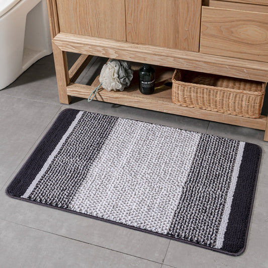 Feblilac Gradient Stripes Tufted Bath Mat