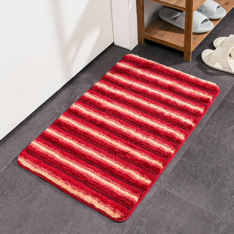 Feblilac Geometric Gradient Stripes Tufted Bath Mat - view 2