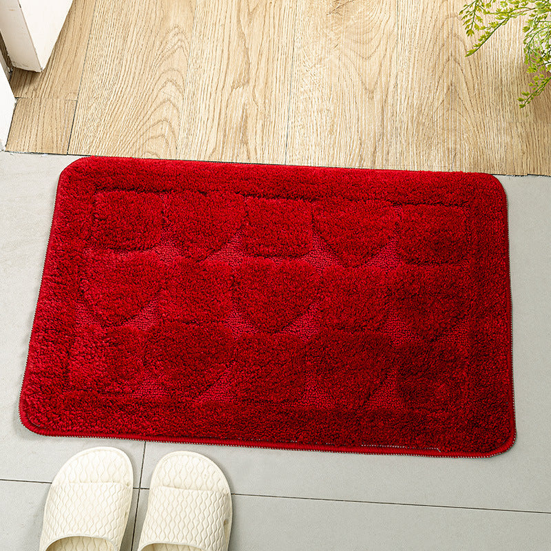 Feblilac Solid Geometric Pattern Tufted Bath Mat - view 2
