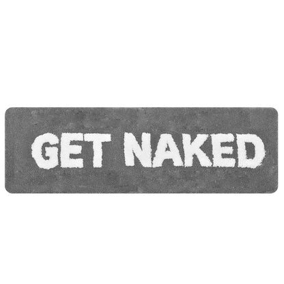 Feblilac Grey Get Naked Tufted Bath Mat