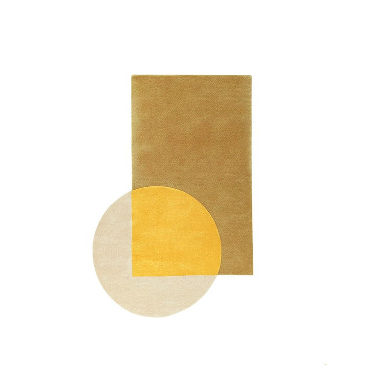 Feblilac Irregular Rectangle and Circle Handmade Tufted Acrylic Livingroom Carpet Area Rug - view 4
