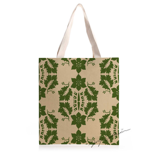 Feblilac Flowers and Plants Baroque Canvas Tote Bag