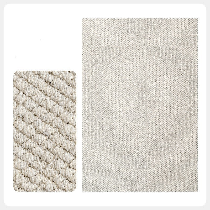 Feblilac Rectangular Solid Wool Living Room Carpet - view 2