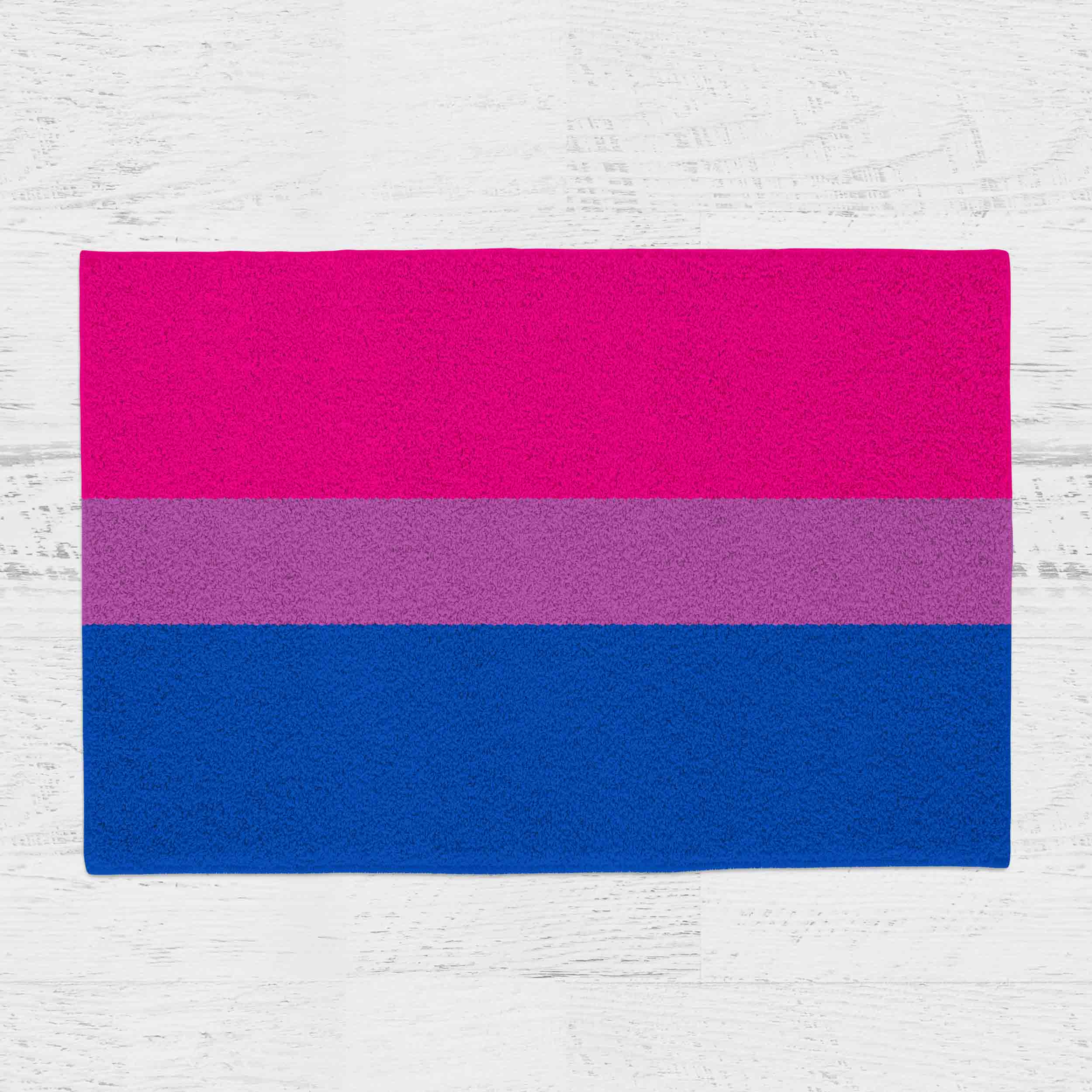 Feblilac Pink Purple Blue LGBT Flag Tufted Bath Mat