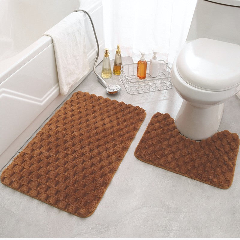 Feblilac Solid Raised Stones Bath Mat