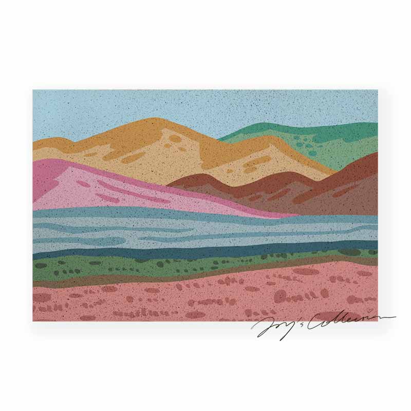 Feblilac Pink Mountains PVC Coil Door Mat