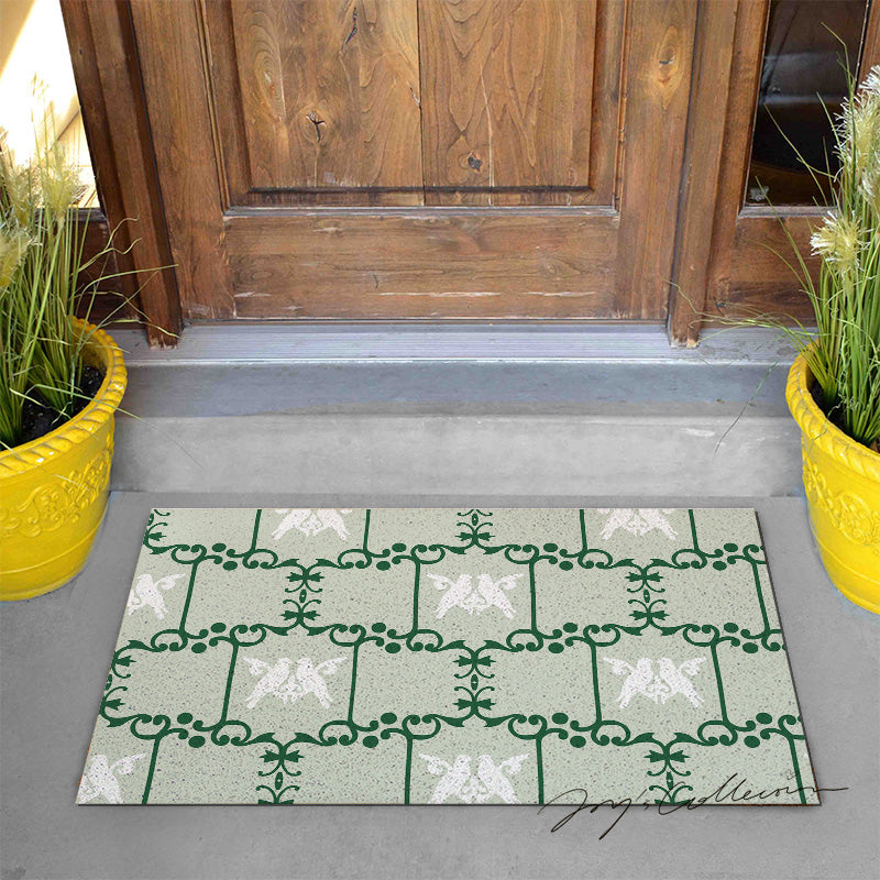 Feblilac Baroque Pigeon PVC Coil Door Mat