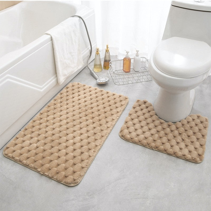 Feblilac Solid Raised Stones Bath Mat