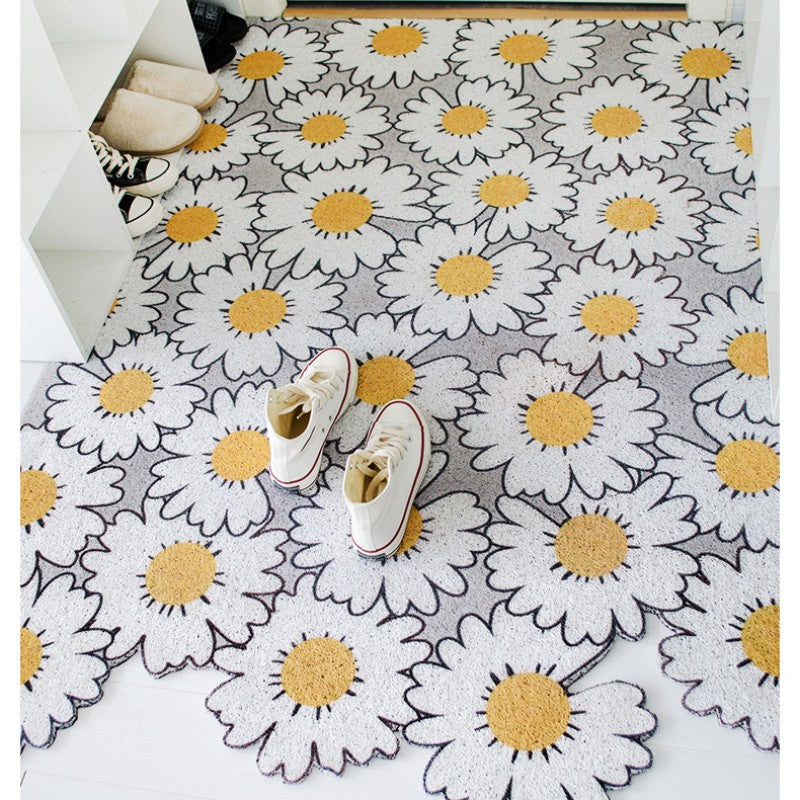 Feblilac White Daisy PVC Coil Door Mat - view 2