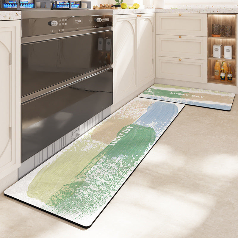 Feblilac Lucky Color PVC Leather Kitchen Mat