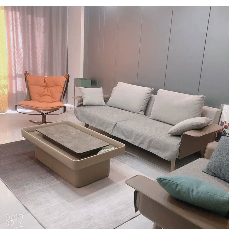 Feblilac Nordic Style Rectangular Simple Gradient Solid Living Room Carpet