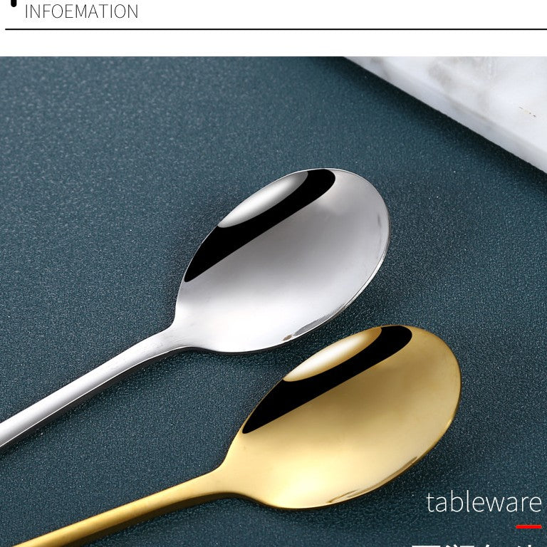 Feblilac Stainless Steel Fork and Spoon Dinnerware - view 4