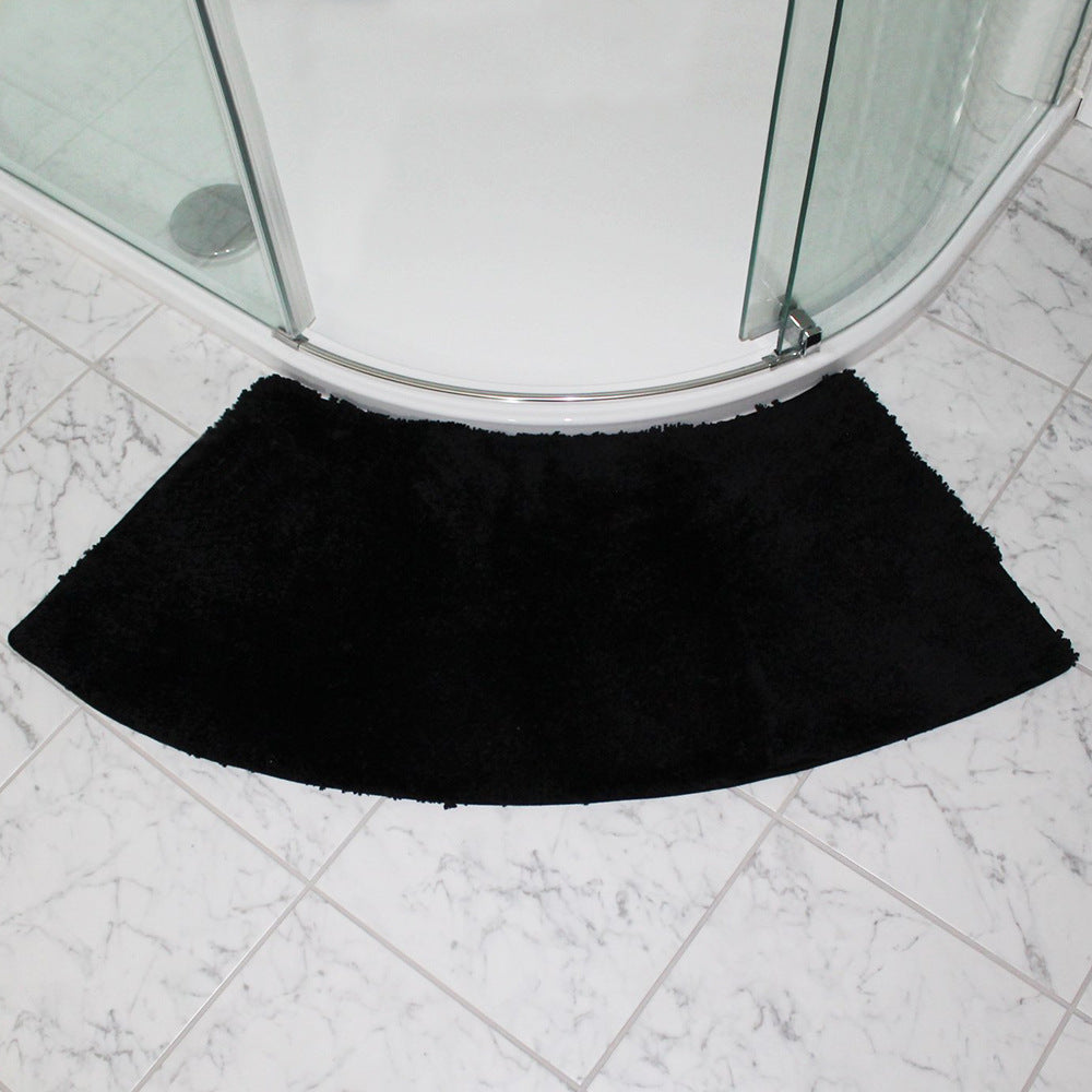 Fan Shaped Shower Mat, Soft Tufted Bath Mat