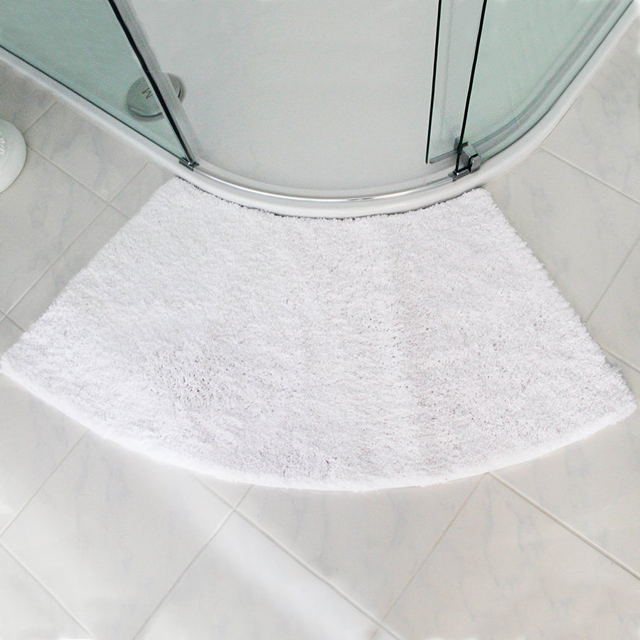 Fan Shaped Shower Mat, Soft Tufted Bath Mat - view 2