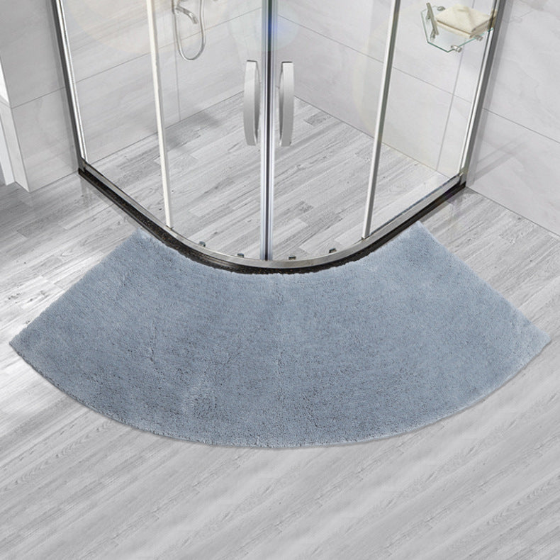 Fan Shaped Shower Mat, Soft Tufted Bath Mat