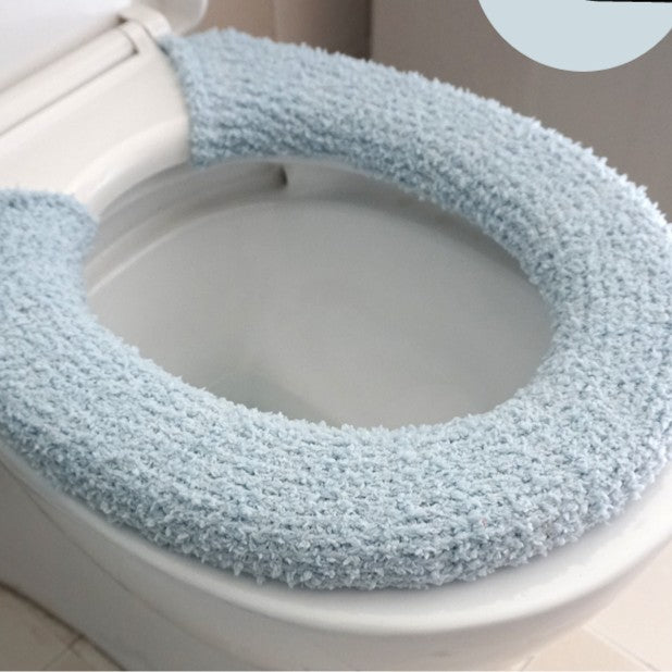 Feblilac Cute Heart/Solid/Stripe Toilet Seat Cover