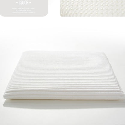 Feblilac Solid Corduroy Memory Foam Cushion Seat Pads