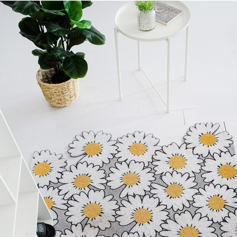 Feblilac White Daisy PVC Coil Door Mat - view 3