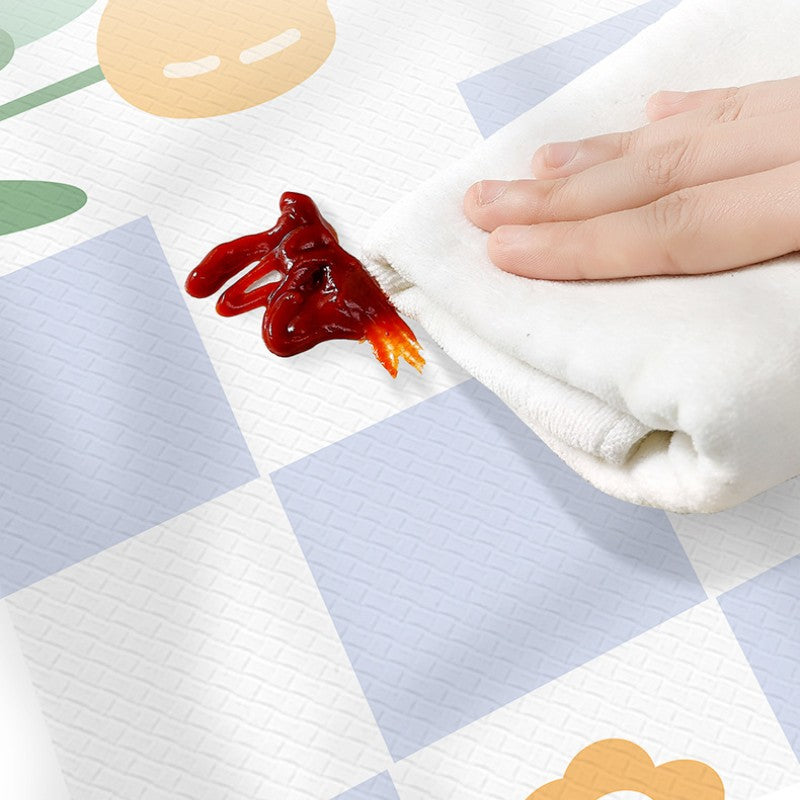 Feblilac Cute Meal Time Rabbit PVC Leather Kitchen Mat