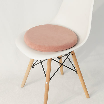 Feblilac Round Solid Suede Memory Foam Cushion