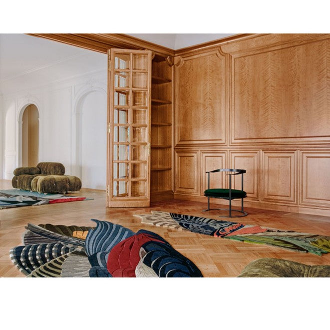 Feblilac Irregular Wing Handmade Tufted Acrylic Livingroom Carpet Area Rug