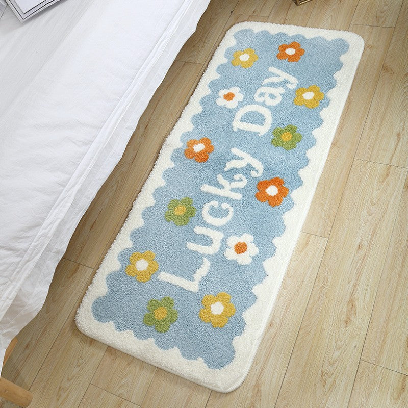 Feblilac Lucky Little Flower Tufted Bath Mat