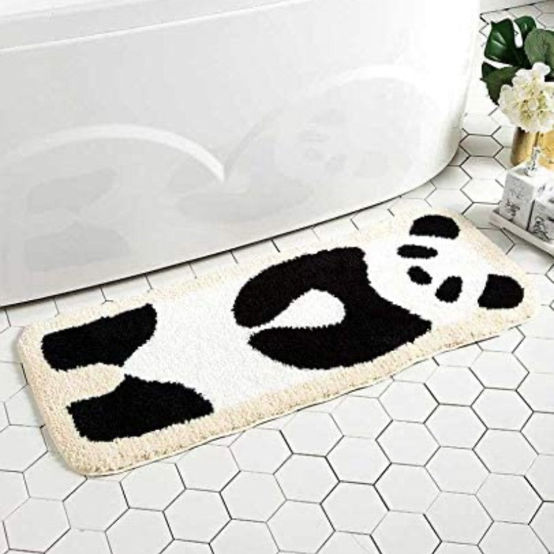 Feblilac Small Panda Animals Tufted Bath Mat
