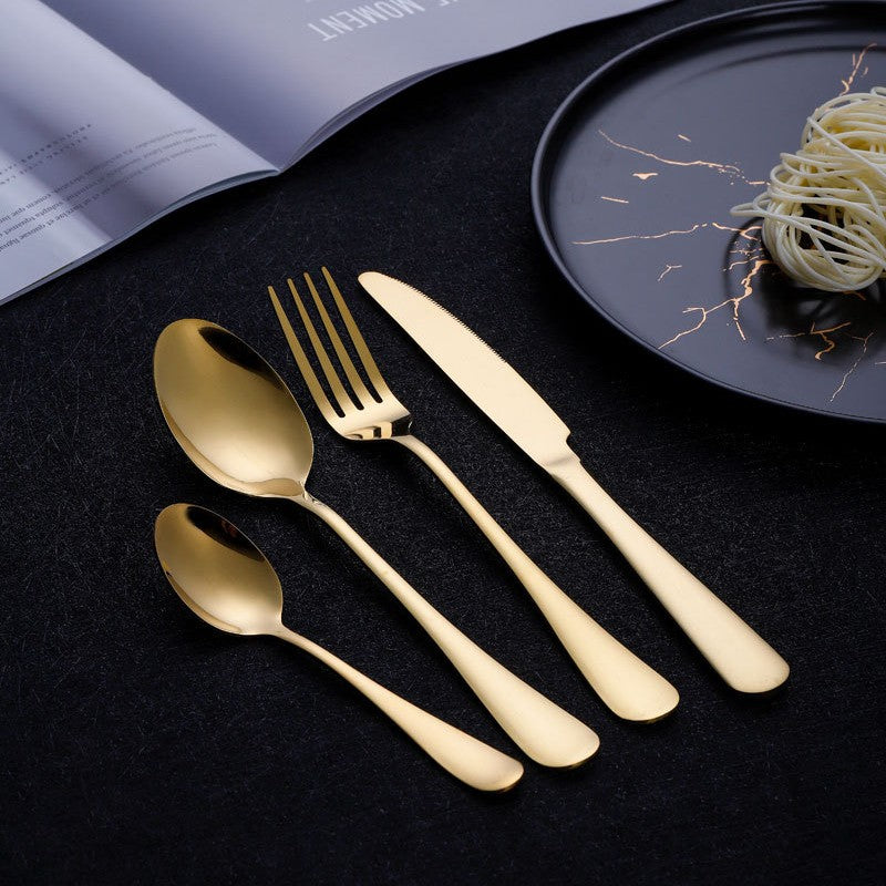 Feblilac Stainless Steel Dinnerware Knife and Fork Spoon Set