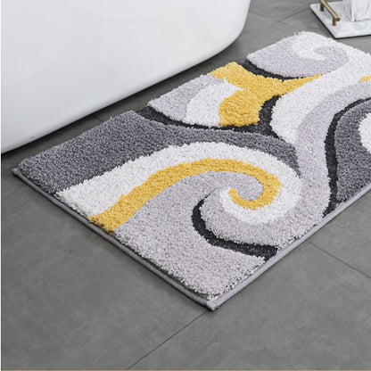 Feblilac Spray Geometric Pattern Tufted Bath Mat