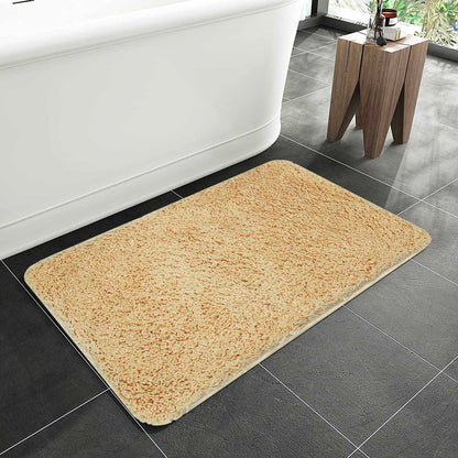 Feblilac Solid 30mm Long Plush Tufted Bath Mat