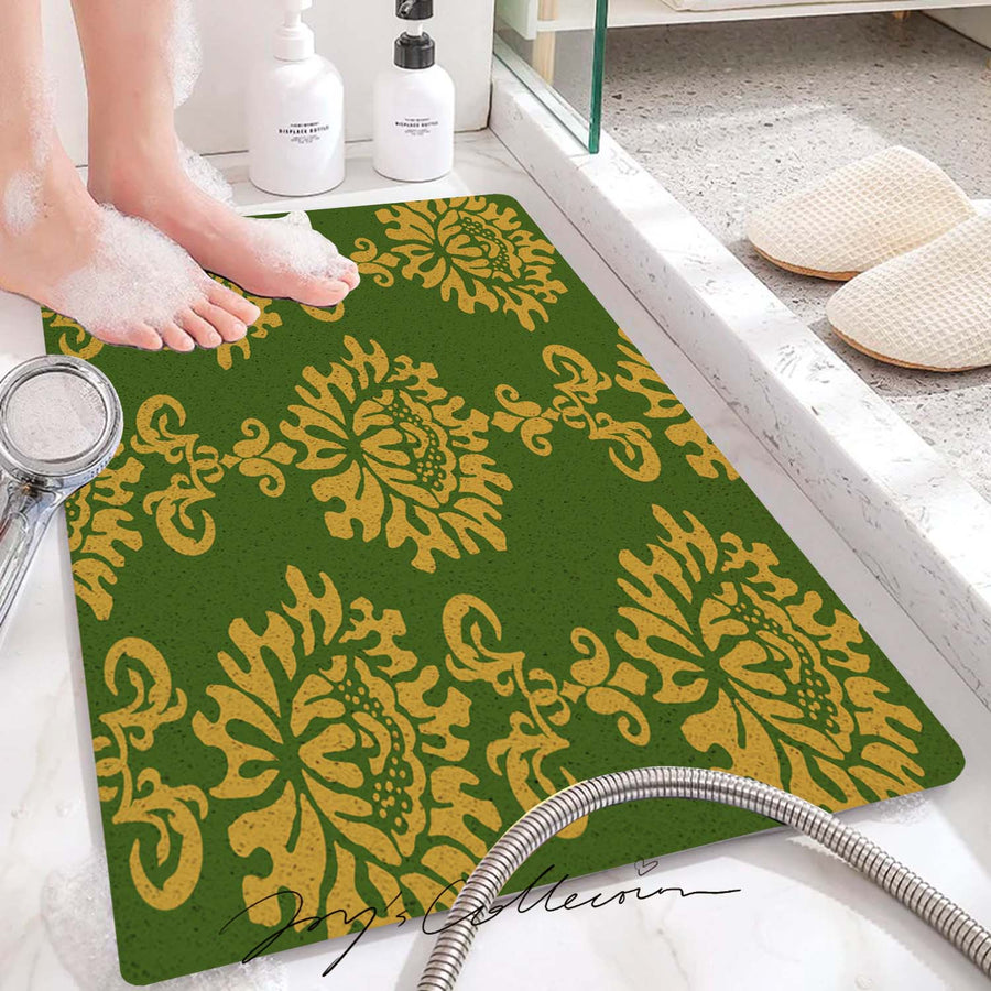 Feblilac Baroque Style One Big Flower PVC Coil Bathtub Mat and Shower Mat - view 3