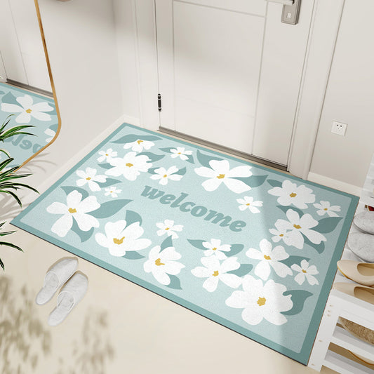 Feblilac Midsummer Blooms Leather Door Mat