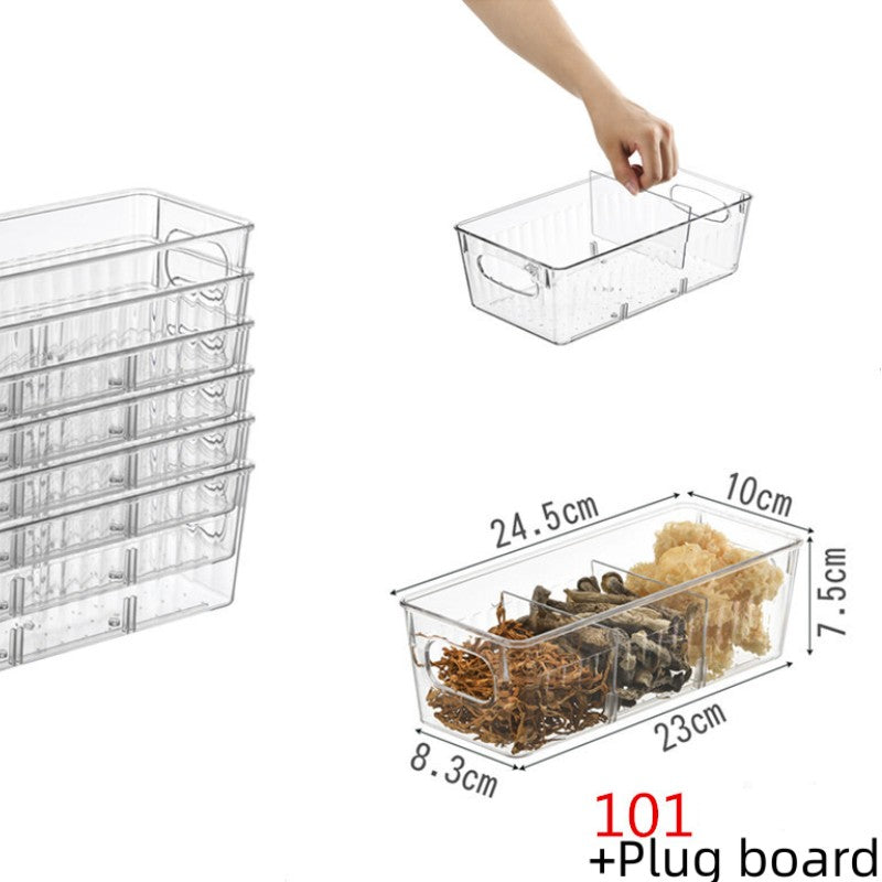 Feblilac Transparent Refrigerator Storage Box Kitchen Storage