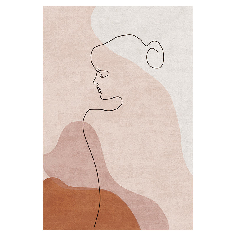 Feblilac Abstract Woman Silhouette Living Room Carpet