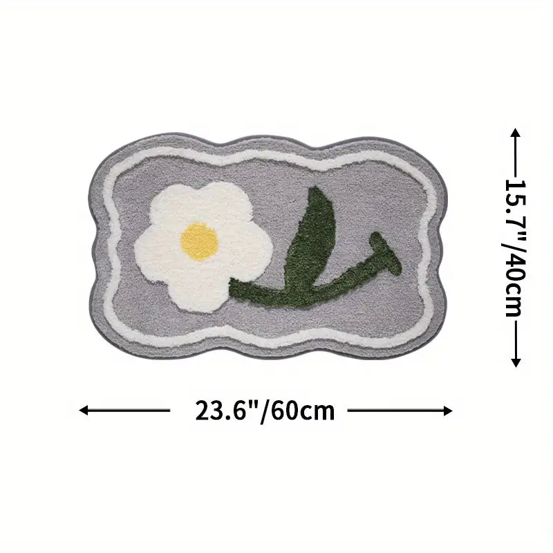 Feblilac Back To Nature Flower Bath Mat Home Decor - view 3