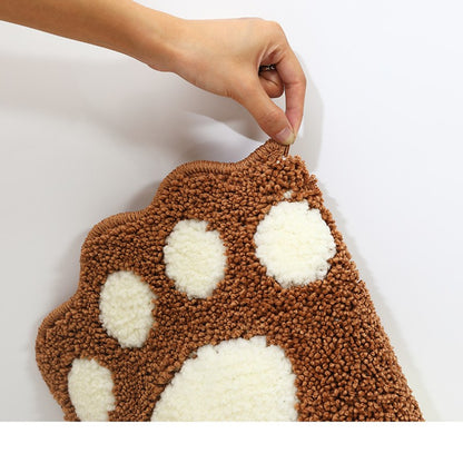 Feblilac Cute Feet Tufted Bath Mat