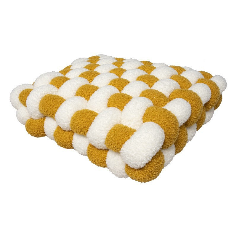 Feblilac Thickened Knotted Cookies Plush Cushion Seat Pads - view 9