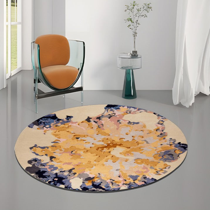 Feblilac Abstract Sunset Glow Handmade Tufted Acrylic Livingroom Carpet Area Rug
