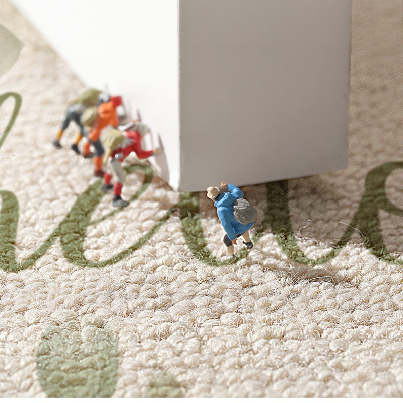 Feblilac Chinese Style Red Money and Treasures Polyester Door Mat - view 4