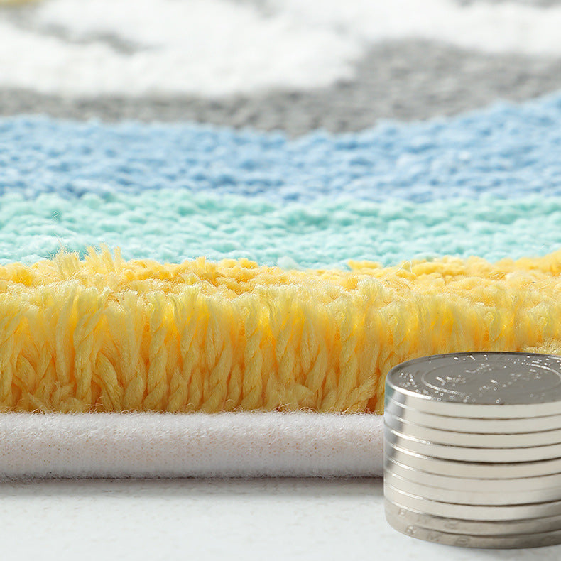 Feblilac Cute rabbit and strawberry Tufted Bath Mat - view 3