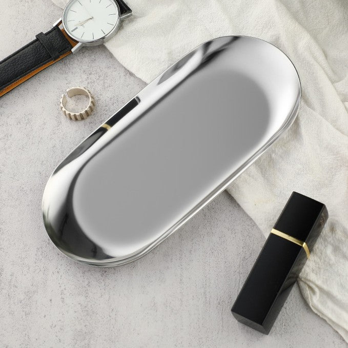 Feblilac Stainless Steel Jewellery Tray Cosmetic Storage Tray - view 6
