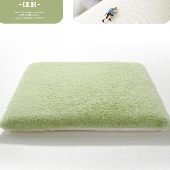 Feblilac Solid Plush Memory Foam Cushion Seat Pads