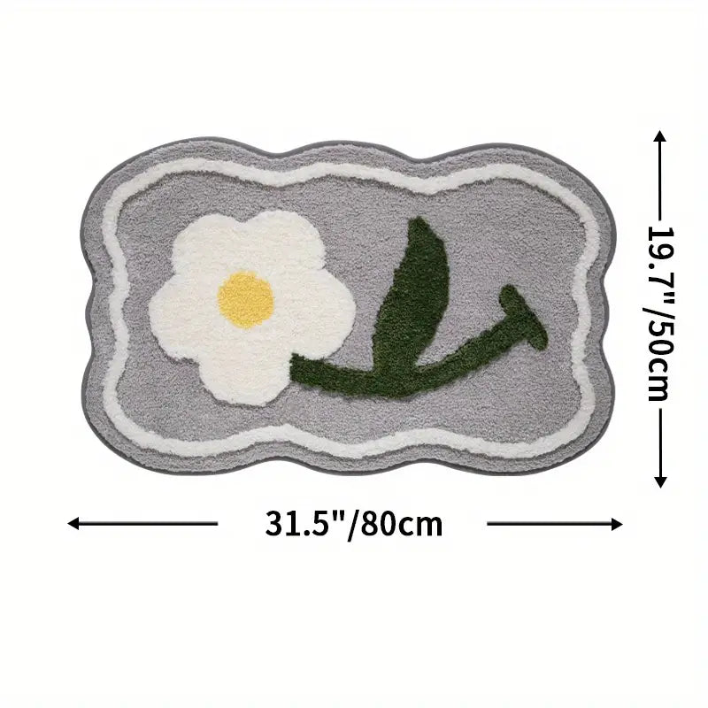 Feblilac Back To Nature Flower Bath Mat Home Decor - view 4