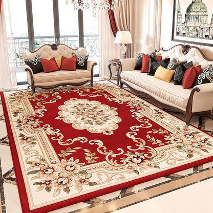 European Flowers Style Area Rug,  Vintage Carpet for  Living Room Bedroom