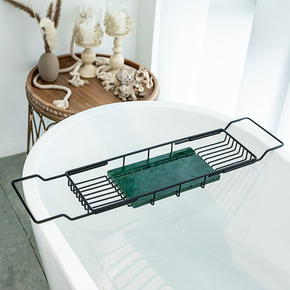 Feblilac Bathroom Telescopic Shelf Tray Bathtub Storage Tray